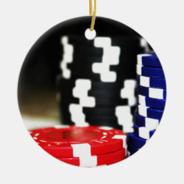 Chips Gambling Casino Win Game Luck Risk Bet Keramisch Ornament