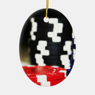 Chips Gambling Casino Win Game Luck Risk Bet Keramisch Ornament
