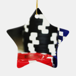 Chips Gambling Casino Win Game Luck Risk Bet Keramisch Ornament