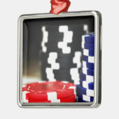 Chips Gambling Casino Win Game Luck Risk Bet Metalen Ornament (Links)