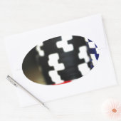 Chips Gambling Casino Win Game Luck Risk Bet Ovale Sticker (Envelop)