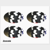 Chips Gambling Casino Win Game Luck Risk Bet Ovale Sticker (Vel)