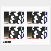 Chips Gambling Casino Win Game Luck Risk Bet Rechthoekige Sticker (Vel)