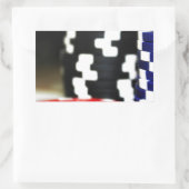 Chips Gambling Casino Win Game Luck Risk Bet Rechthoekige Sticker (Tas)