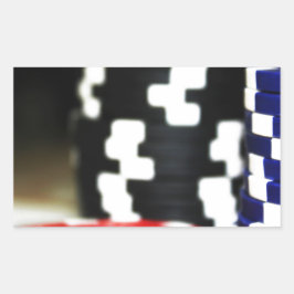 Chips Gambling Casino Win Game Luck Risk Bet Rechthoekige Sticker