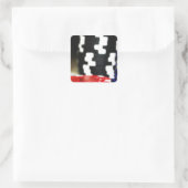 Chips Gambling Casino Win Game Luck Risk Bet Vierkante Sticker (Tas)