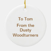 Chips Happen Draai Wood Funny Woodturn Ornament (Achterkant)