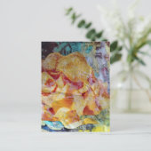 chips junk journal Mixed Media Collage Briefkaart (Staand voorkant)