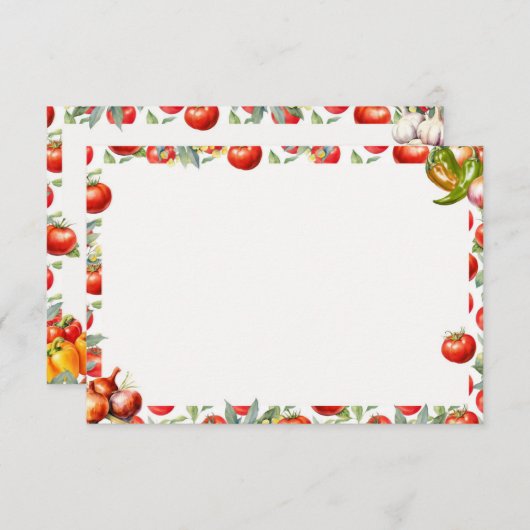 Chips 'N Salsa Blank Recept Kaart (Voorkant / Achterkant)