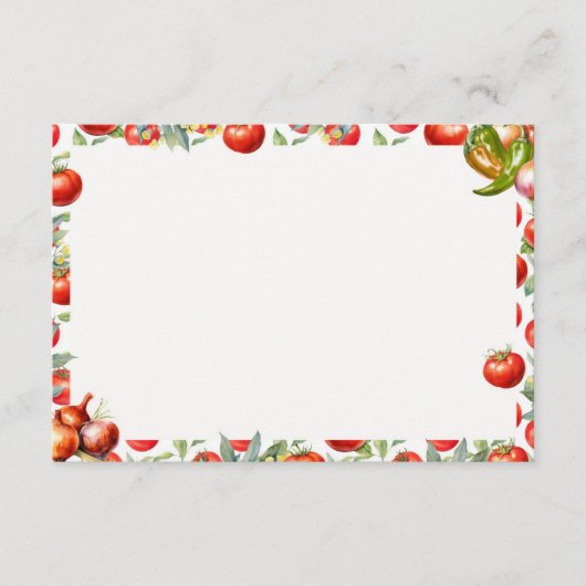 Chips 'N Salsa Blank Recept Kaart (Voorkant)