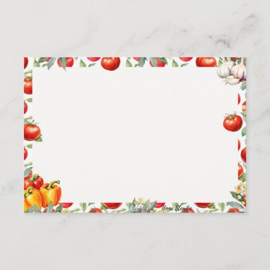 Chips 'N Salsa Blank Recept Kaart (Achterkant)