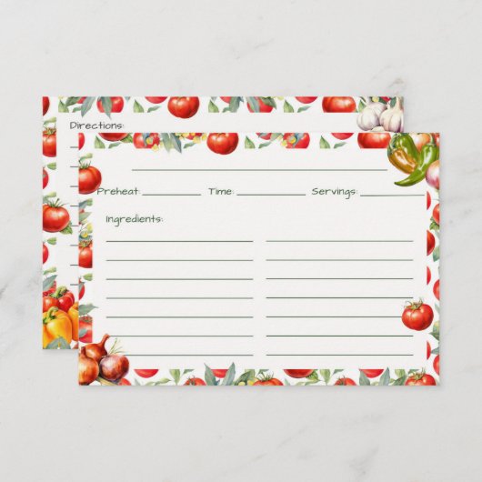 Chips 'N Salsa Recept Kaart (Voorkant / Achterkant)