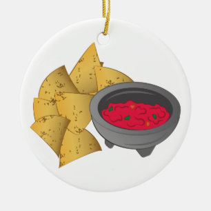 Chips & Salsa Keramisch Ornament
