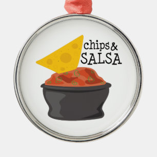 Chips & Salsa Metalen Ornament