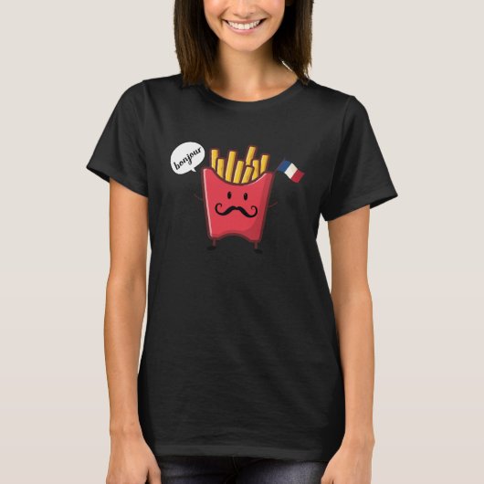 chips say bonjour t-shirt (Voorkant)