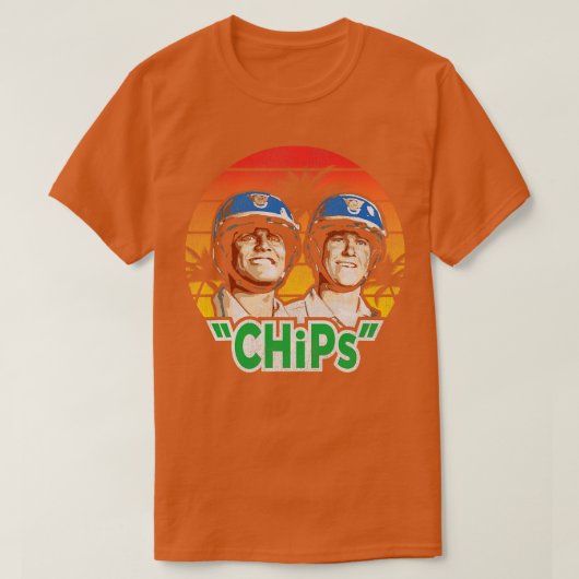 CHiPs TV Show Retro Worn T-shirt (Design voorkant)