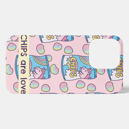 Chips zijn liefde iPhone hoesje (Achterkant horizontaal)