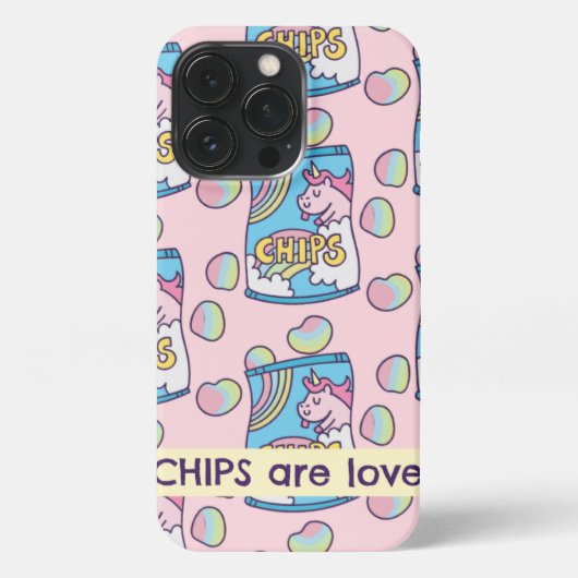 Chips zijn liefde iPhone hoesje (Achterkant)