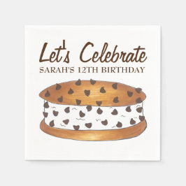 Chipwich Chocolate Chip Cookie Cream Sandwich Servet
