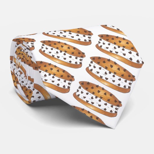 Chipwich Chocolate Chip Cookie Cream Sandwich Stropdas (Opgerold)