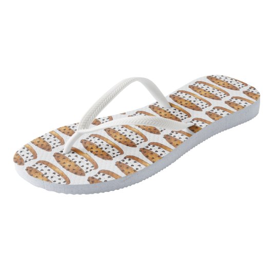 Chipwich Chocolate Chip Cookie Cream Sandwich Teenslippers (Schuin)