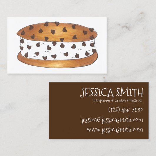 Chipwich Chocolate Chip Cookie Cream Sandwich Visitekaartje (Voorkant / Achterkant)