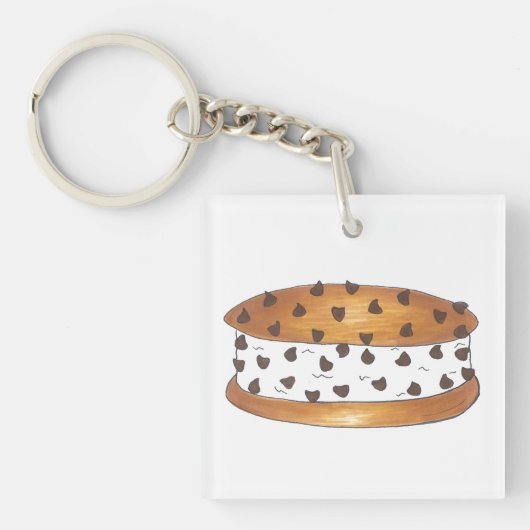 Chipwich Chocolate Ice Cream Sandwich Sleutelhange Sleutelhanger (Voorkant)
