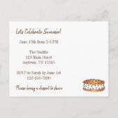 Chipwich Ice Cream Sandwich Picnic Invitation Uitnodiging Briefkaart (Achterkant)