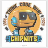 ChipWits: "Denk na. Code. Win!" Sticker (Vel)