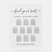 Chique 10 tafel bruiloft zitplaatsen acryl bord (Voorkant)