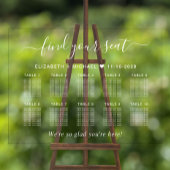 Chique 10 tafel wit script bruiloft zitplaatsen du acryl bord