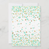 Chique 11e Verjaardagsmunt Goud Glitter Confetti M Kaart (Achterkant)
