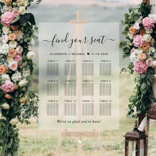 Chique 12 Tafel Bruiloft Zitje Frosted Acryl Bord