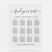 Chique 12 Tafel Bruiloft Zitplaatsen Wissen Acryl Bord (Voorkant)