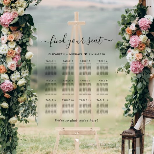 Chique 12 Tafel Bruiloft Zitplaatsen Wissen Acryl Bord