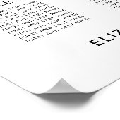 Chique 12 Tafel Bruiloft Zittingkaart Poster (Hoek)