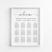 Chique 12 Tafel Bruiloft Zittingkaart Poster