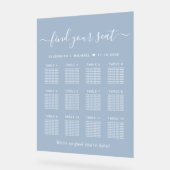 Chique 12 Tafel Stoffig Blauw Bruiloft Zitje Frost Acryl Bord (Hoek)