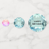 Chique 15e 16e verjaardag edelstenen confetti (Achterkanten)