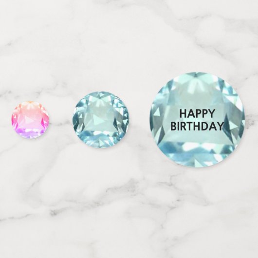 Chique 15e 16e verjaardag edelstenen confetti (Achterkanten)