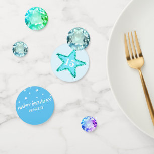Chique 15e verjaardag & lichte turkoois blauwe ede confetti