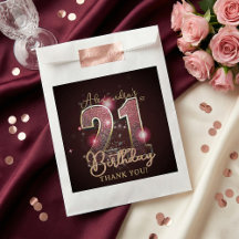Chique 21e verjaardagsfeest Roze Goud Zwarte Glamo