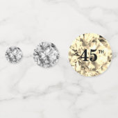Chique 45e verjaardag & edelstenen confetti (Voorkanten)