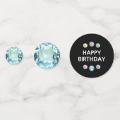 Chique 45e verjaardag & edelstenen confetti (Achterkanten)