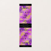 Chique 47e Amethist Bruiloft Jubileum Tafel Kaarte Kaart (Buitenkant ongevouwen)