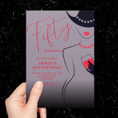 Chique 50 en Fabulous Lila Verjaardag Kaart