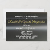 Chique 50ste huwelijksverjaardag Zwart Gouden Fees Kaart (Achterkant)