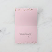 Chique 60e verjaardag Goud Blush Roze Custom Bedankkaart (Binnen)