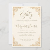 Chique 80ste Tachtig Goud Lijst Verjaardag Kaart (Voorkant)