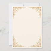 Chique 80ste Tachtig Goud Lijst Verjaardag Kaart (Achterkant)